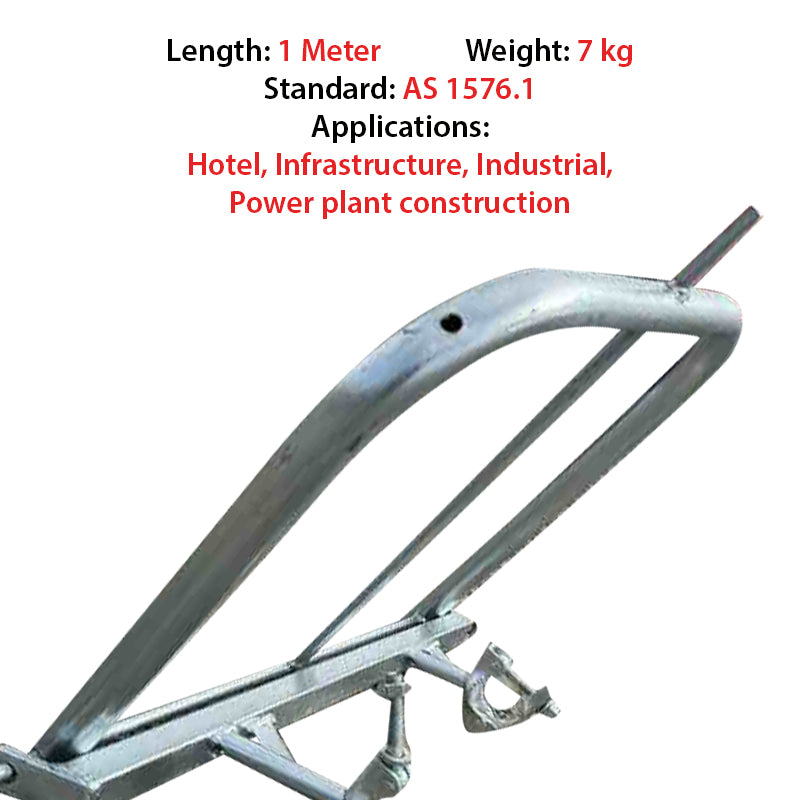 Hot Dip Galvanized Scaffold Ladder Gate - Self-Closing Half Gate (0.5m) - Gravity Gate (7kg)