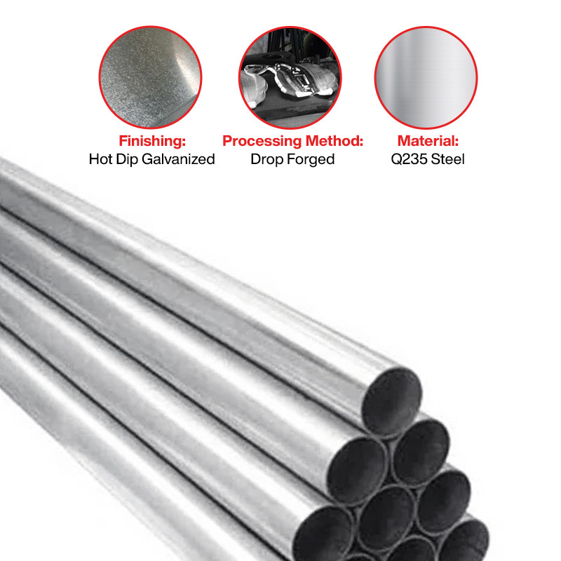 Scaffolding - Galvanized 21ft (6.5m) Steel Tubes Bundle of 61 pcs.