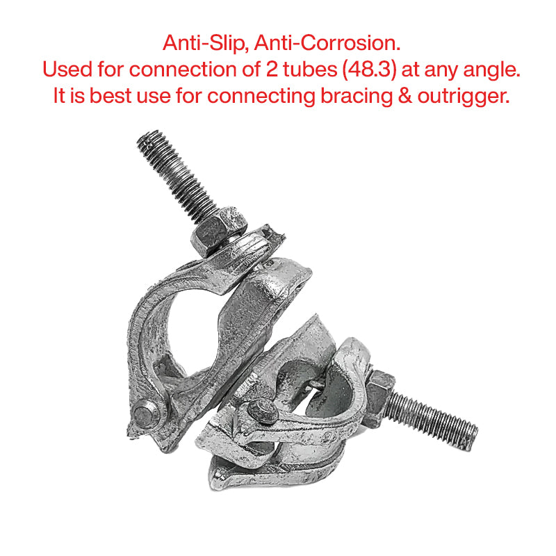 Scaffolding - Forged Swivel Coupler - 48.3mm * 48.3mm (Zinc Plated)