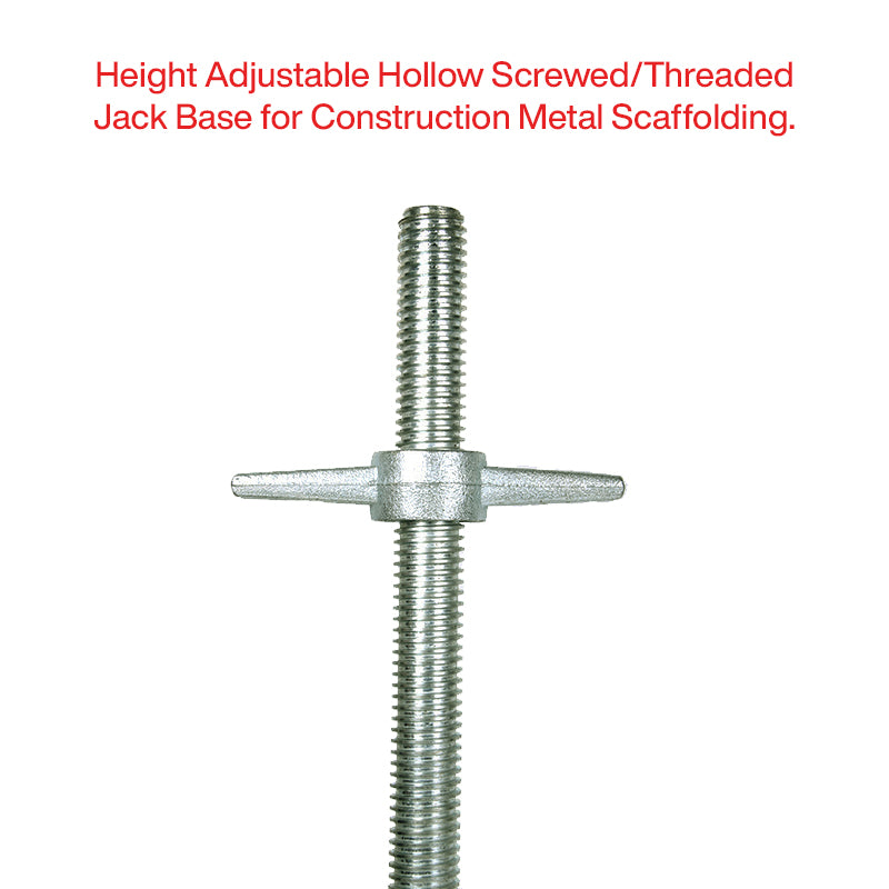 Scaffolding - Zinc Plated Screw Jack Base 38mm x 600mm