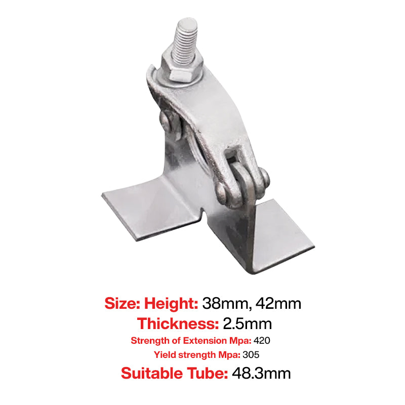 Scaffolding -Zinc Plated Board Retaining Coupler (Plank Coupler for 48.3mm Pipe)